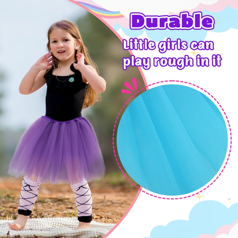 kilofly 6pc Girls Ballet Tutu Kids Birthday Princess Party Favor Dress Skirt Set Multicolored - Image 5